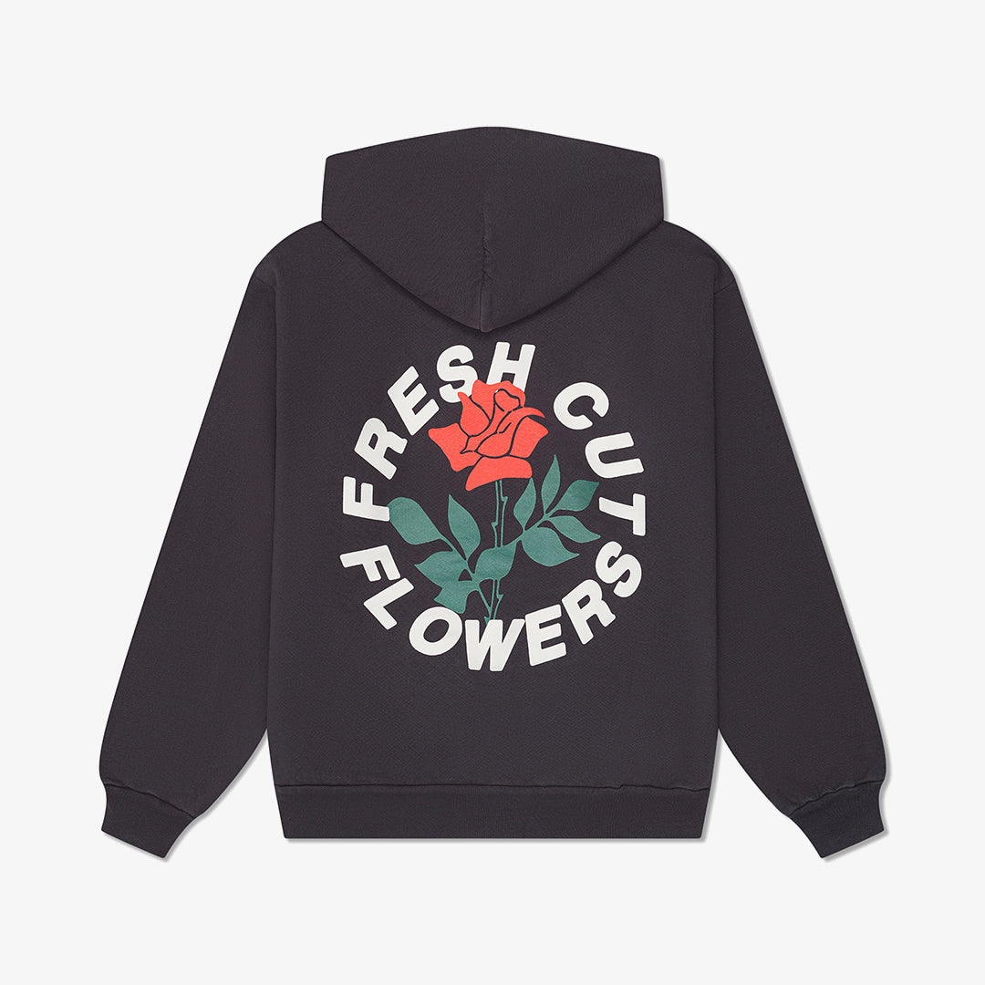 Portland Rose Logo Hoodie - Dolphin Blue