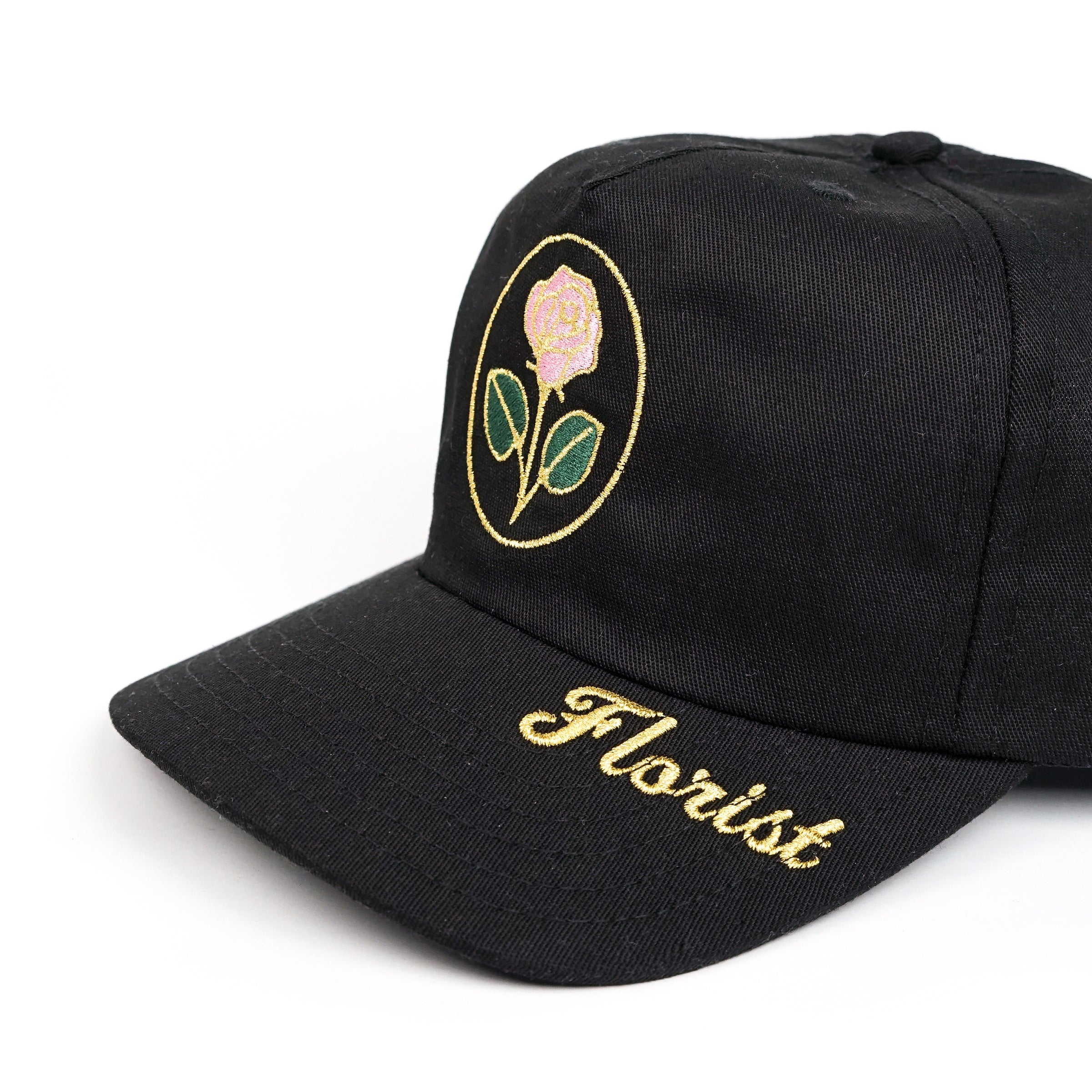 Oval Rose 5 Panel - Black