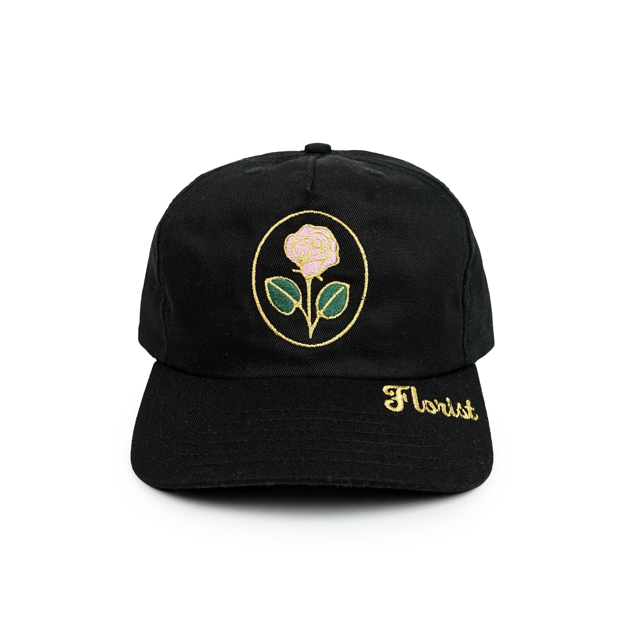 Oval Rose 5 Panel - Black