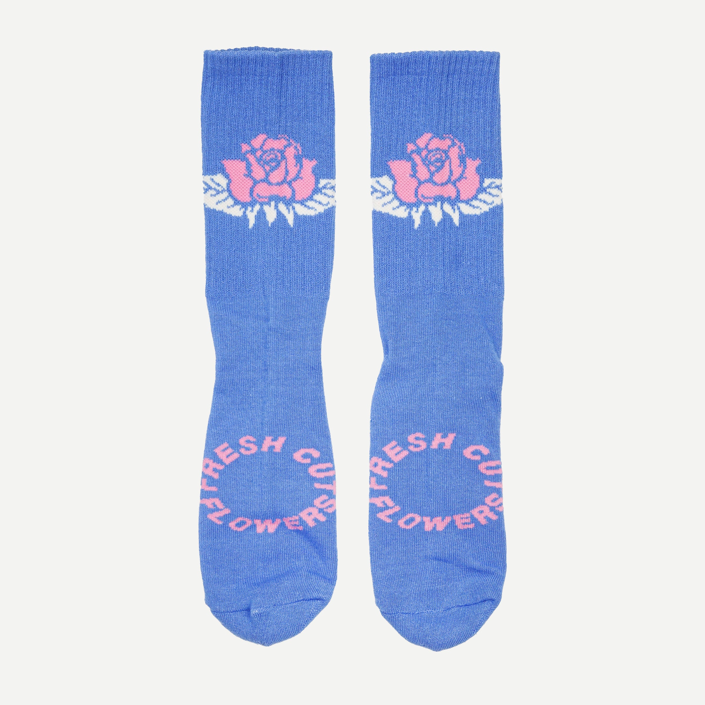 One Rose Socks - Blue Ribbon