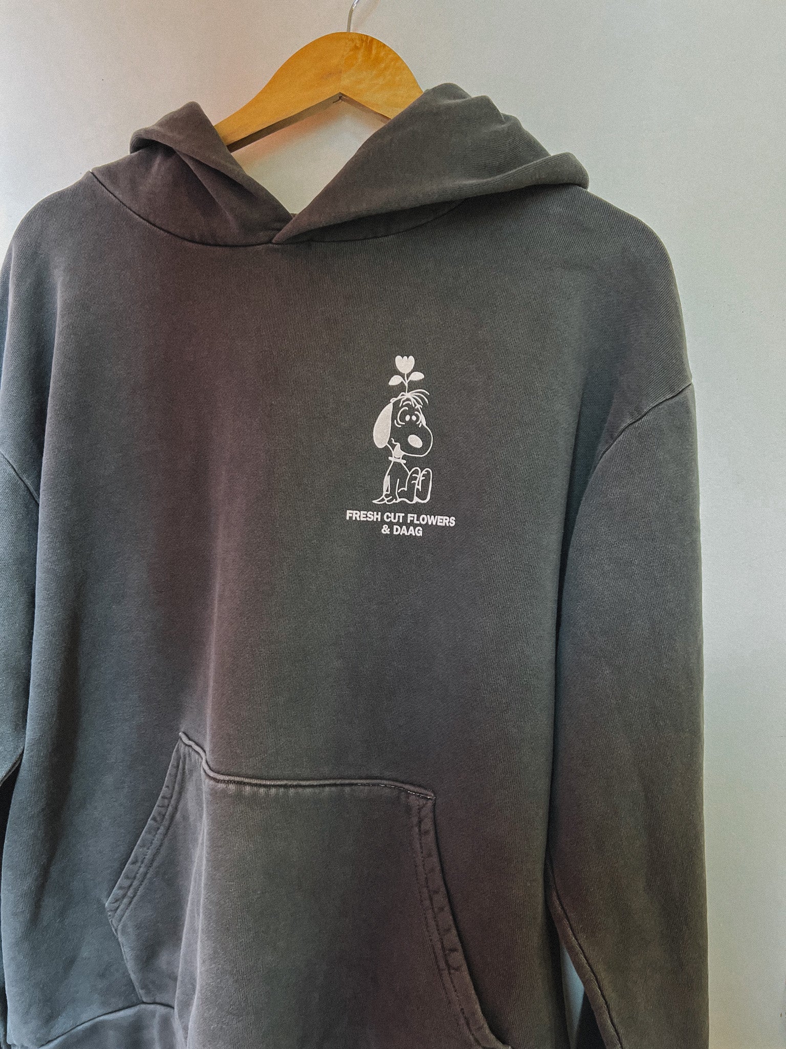 Snoopy I Love Snoopy Tee Vintage Grey Hoodie FRESH CUT